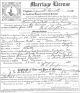 Dora Lawson and Marion Thomas Webb Marriage Certificate